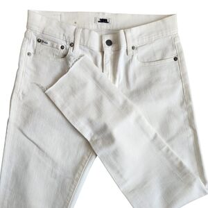 Polo Ralph Lauren The Tompkins Skinny Raw Hem Jeans Women's 30 (32) Off White